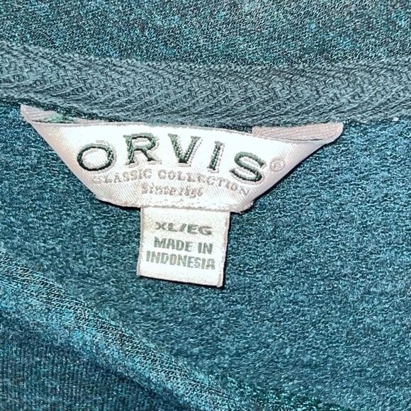 Orvis Cozy Soft Crewneck Sweater Women’s XLarge Green Relaxed Fit Pullover - Picture 6 of 12